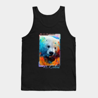 Polar Bear  Animal Discovery Adventure Nature Planet Earth Paint Tank Top